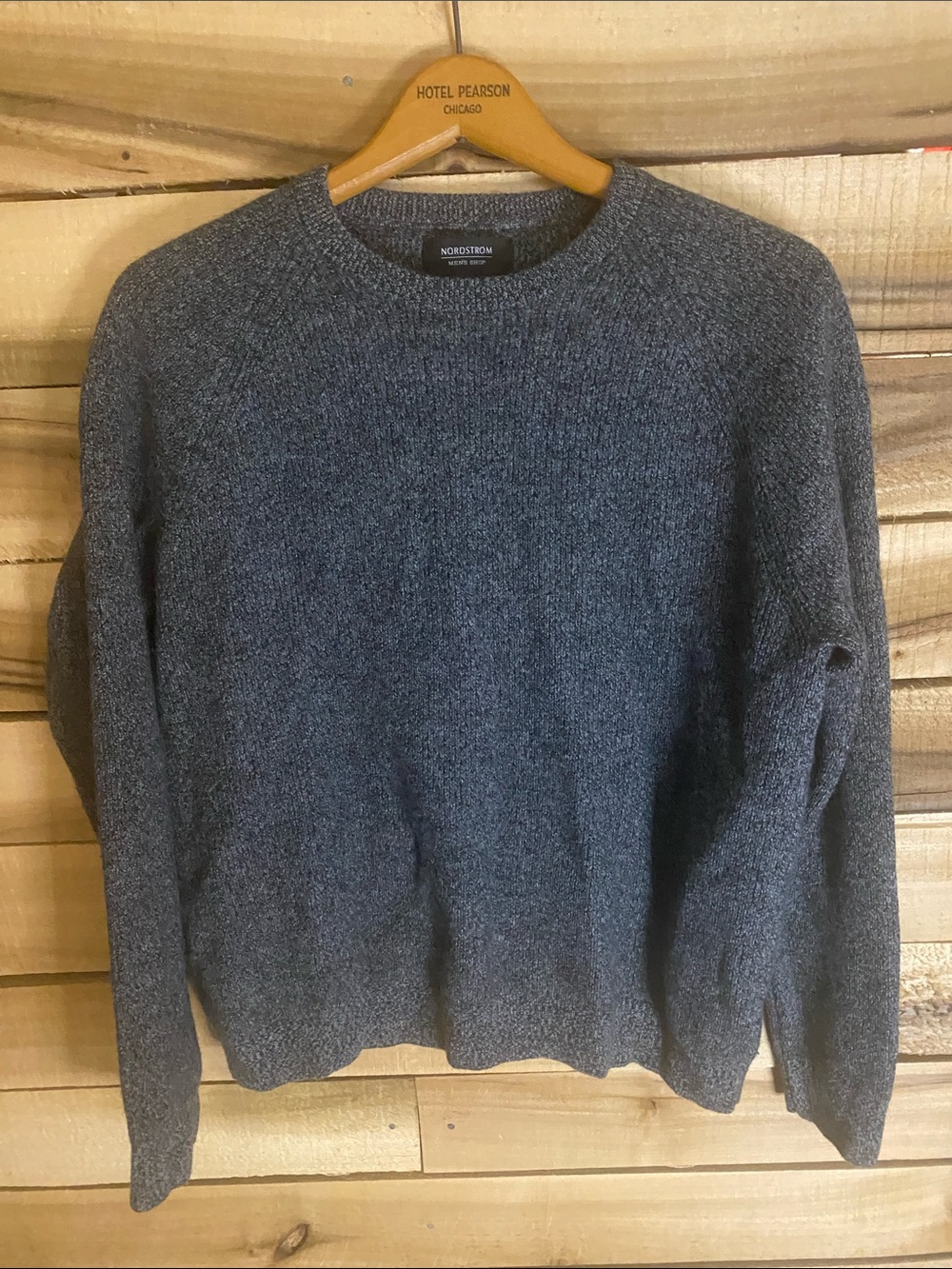 Nordstrom Men’s Crewneck Sweater Heather Charcoal large merino wool acrylic